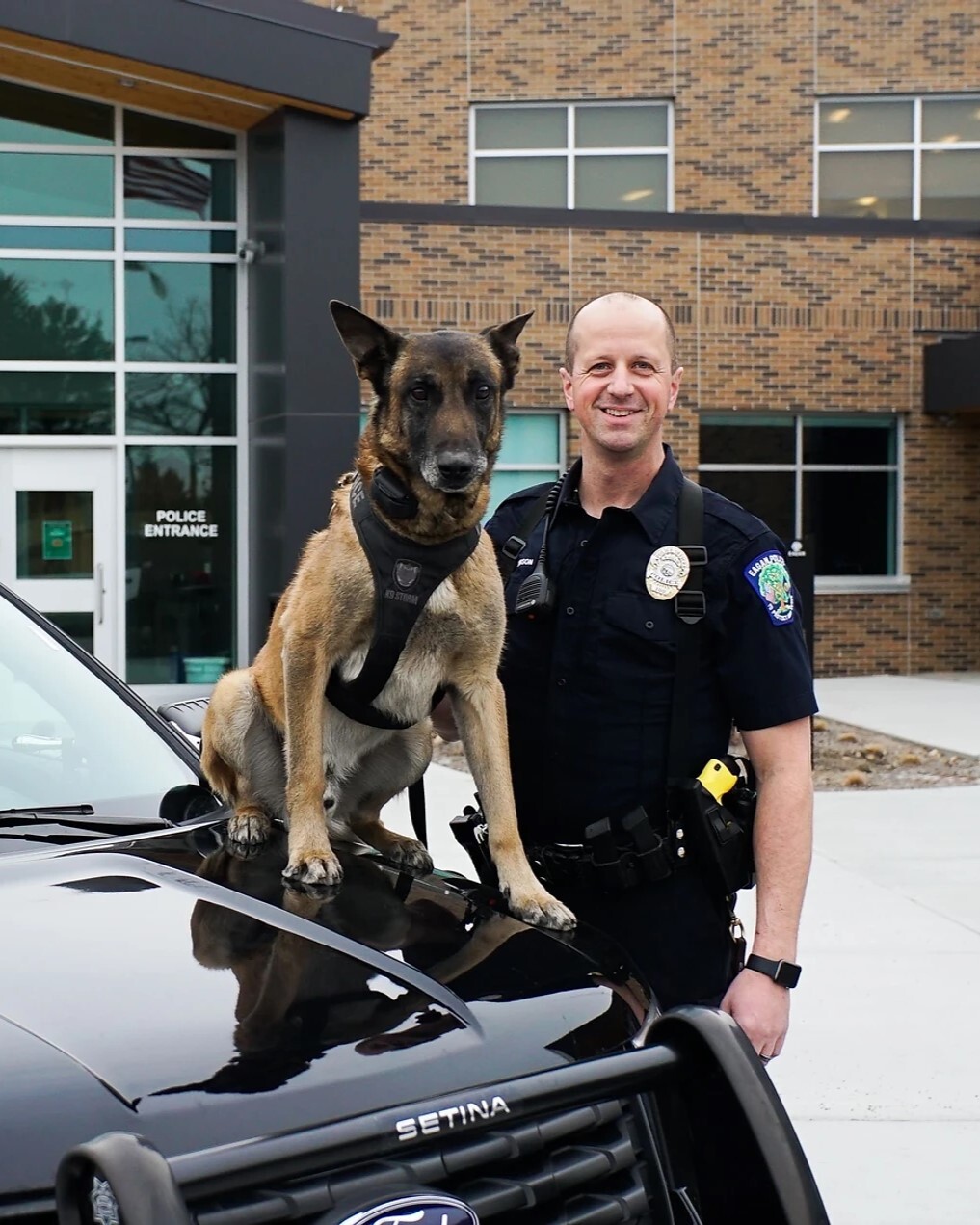 Trainer with his police K9